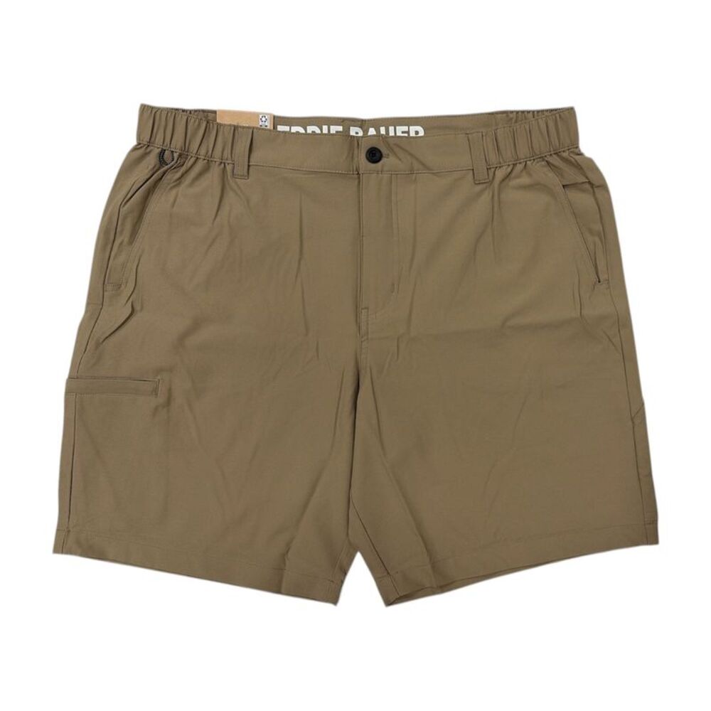 Eddie Bauer Men's 4-Way Stretch Lightweight Flex Waist Tech Short - Khaki